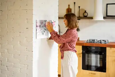 Magnetisk tegnetavle med motiv af akvarelroser