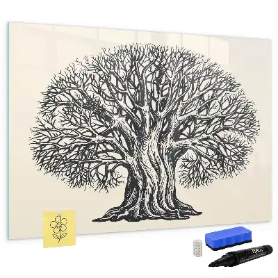 Magnetisk skrivetavle med motiv af naturens store træ