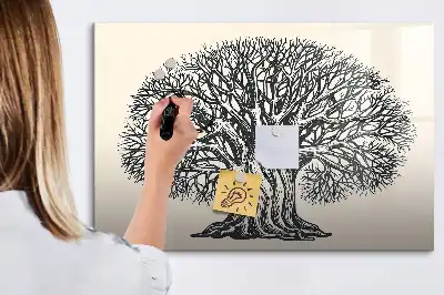 Magnetisk skrivetavle med motiv af naturens store træ