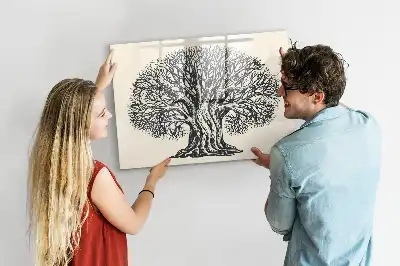 Magnetisk skrivetavle med motiv af naturens store træ