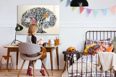 Magnetisk skrivetavle med motiv af naturens store træ