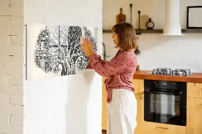 Magnetisk skrivetavle med motiv af naturens store træ