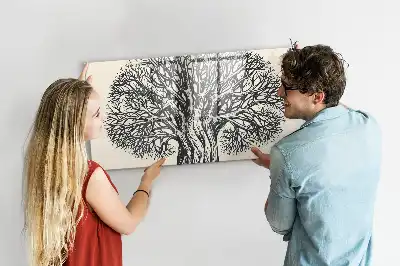 Magnetisk skrivetavle med motiv af naturens store træ