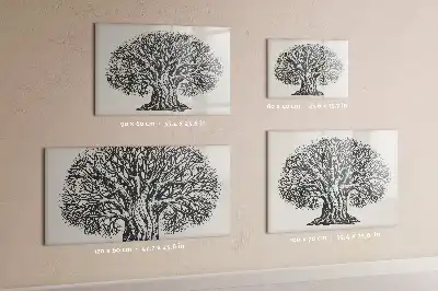 Magnetisk skrivetavle med motiv af naturens store træ