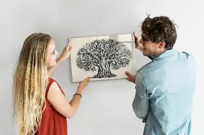 Magnetisk skrivetavle med motiv af naturens store træ
