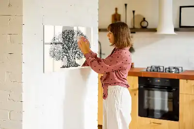 Magnetisk skrivetavle med motiv af naturens store træ