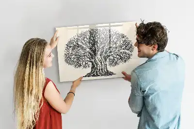 Magnetisk skrivetavle med motiv af naturens store træ