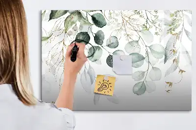 Magnetisk skrivetavle med motiv af hængende planter