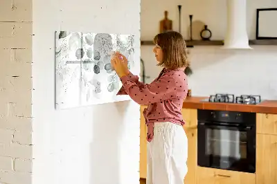 Magnetisk skrivetavle med motiv af hængende planter