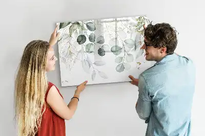 Magnetisk skrivetavle med motiv af hængende planter