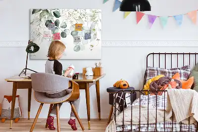 Magnetisk skrivetavle med motiv af hængende planter