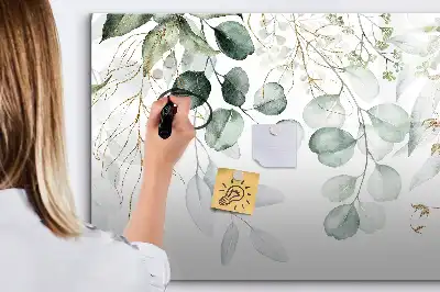 Magnetisk skrivetavle med motiv af hængende planter