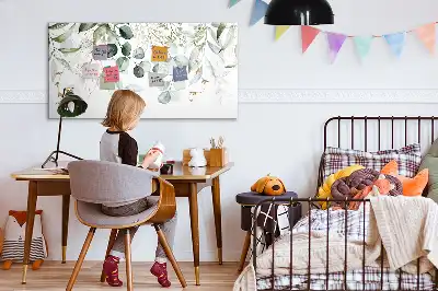 Magnetisk skrivetavle med motiv af hængende planter