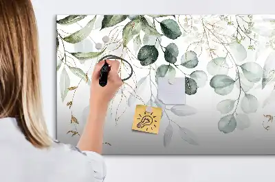 Magnetisk skrivetavle med motiv af hængende planter