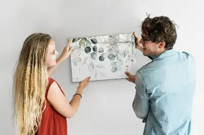 Magnetisk skrivetavle med motiv af hængende planter