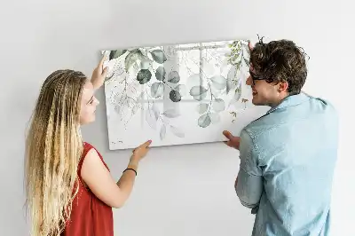 Magnetisk skrivetavle med motiv af hængende planter