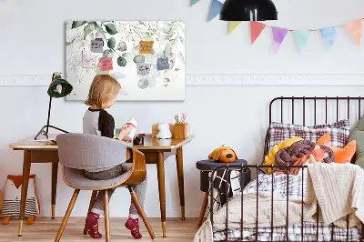 Magnetisk skrivetavle med motiv af hængende planter