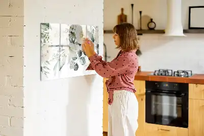 Magnetisk tegnetavle med blomstermotiv