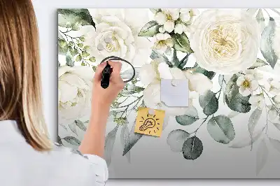 Magnetisk tegnetavle med blomstermotiv