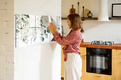 Magnetisk tegnetavle med blomstermotiv