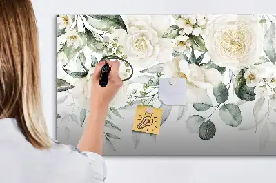 Magnetisk tegnetavle med blomstermotiv