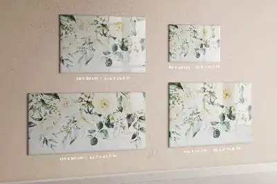 Magnetisk tegnetavle med blomstermotiv