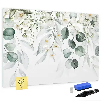 Magnetisk skrivetavle med motiv af naturens planter