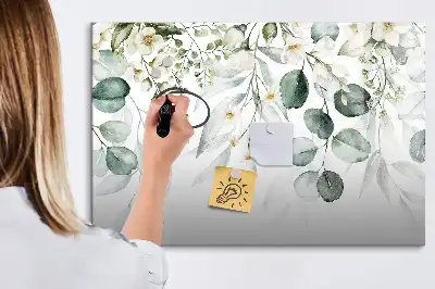 Magnetisk skrivetavle med motiv af naturens planter