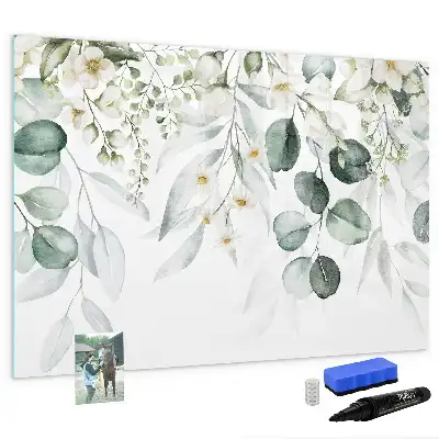 Magnetisk skrivetavle med motiv af naturens planter