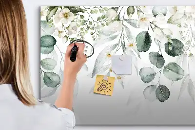 Magnetisk skrivetavle med motiv af naturens planter