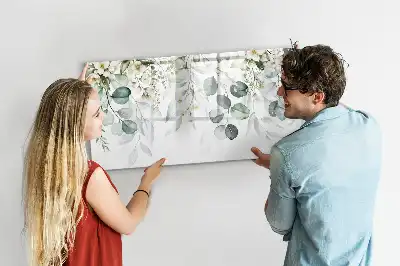 Magnetisk skrivetavle med motiv af naturens planter