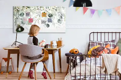 Magnetisk skrivetavle med motiv af naturens planter