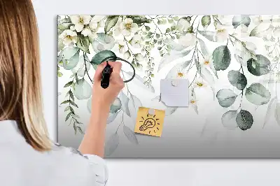 Magnetisk skrivetavle med motiv af naturens planter
