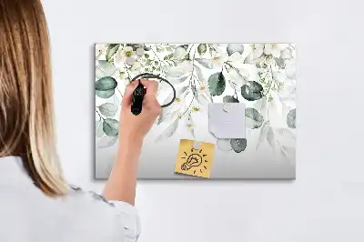 Magnetisk skrivetavle med motiv af naturens planter
