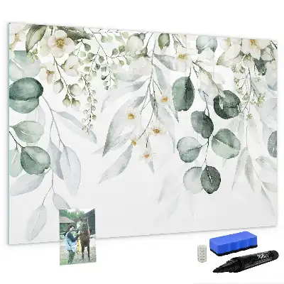 Magnetisk skrivetavle med motiv af naturens planter