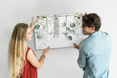Magnetisk skrivetavle med motiv af naturens planter
