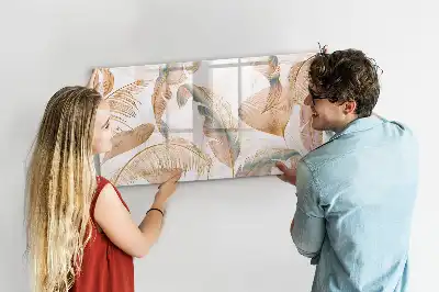 Magnetisk tegnetavle med bladmønster