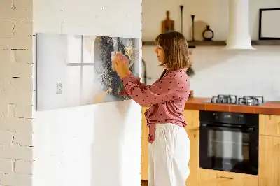 Magnetisk skrivetavle i marmor-design