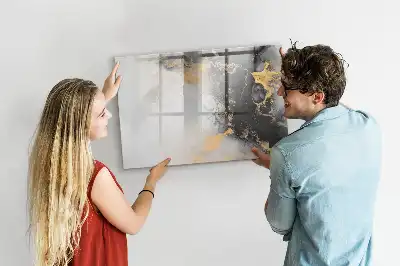 Magnetisk skrivetavle i marmor-design