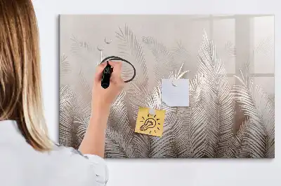 Magnetisk skrivetavle med motiv af eksotiske blade