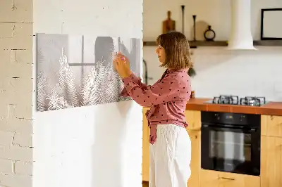 Magnetisk skrivetavle med motiv af eksotiske blade