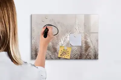 Magnetisk skrivetavle med motiv af eksotiske blade