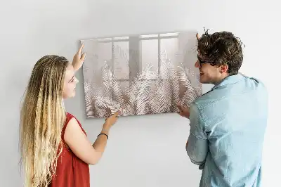 Magnetisk skrivetavle med motiv af eksotiske blade