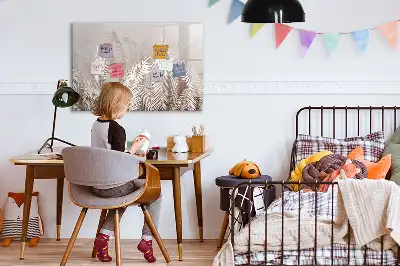 Magnetisk skrivetavle med motiv af eksotiske blade