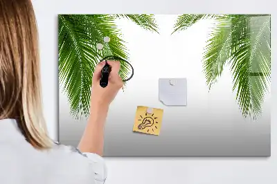 Magnetisk tegnetavle med motiv af palmeblade