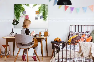 Magnetisk tegnetavle med motiv af palmeblade