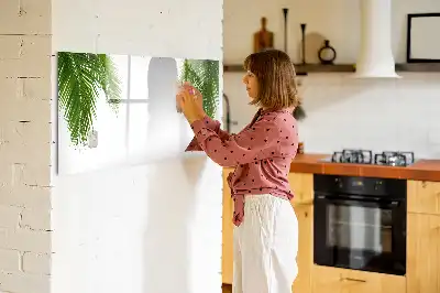 Magnetisk tegnetavle med motiv af palmeblade