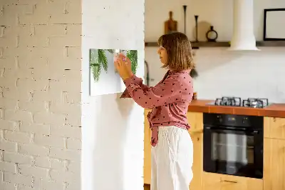Magnetisk tegnetavle med motiv af palmeblade