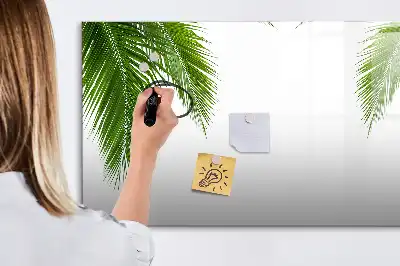 Magnetisk tegnetavle med motiv af palmeblade