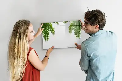 Magnetisk tegnetavle med motiv af palmeblade